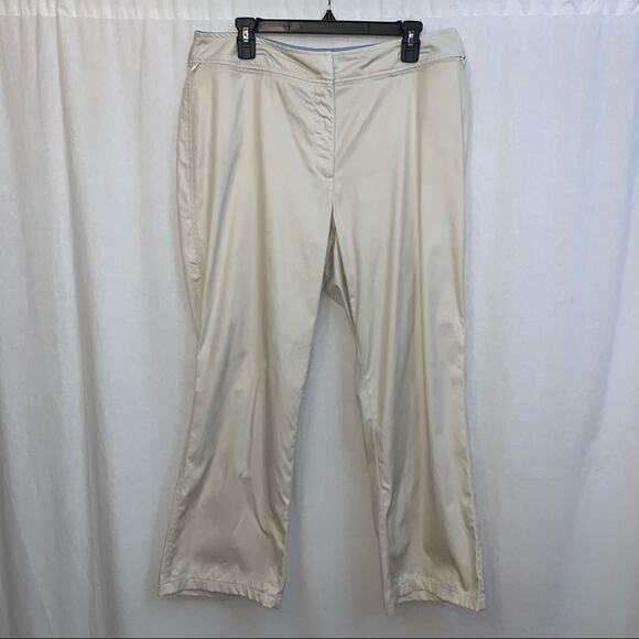 Venezia Women’s Khaki Chino Pants Size 14 Comfortable Relaxed Fit Stretch - Picture 1 of 6
